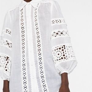 Zimmermann Devi white blouse, size 0 NWT